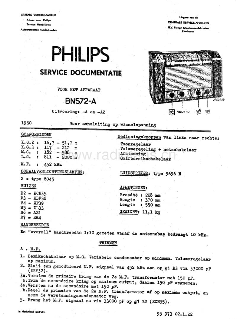 Philips-BN-572-A-Service-Manual电路原理图.pdf_第1页