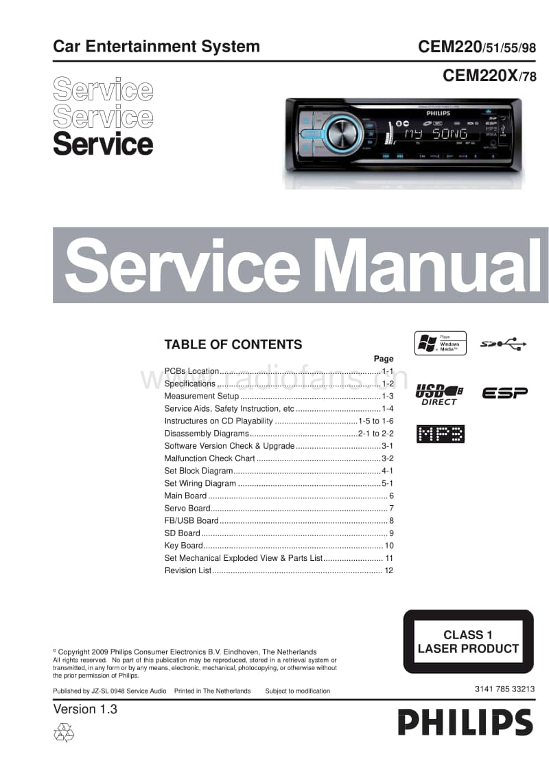 Philips-CEM-220-Service-Manual电路原理图.pdf_第1页