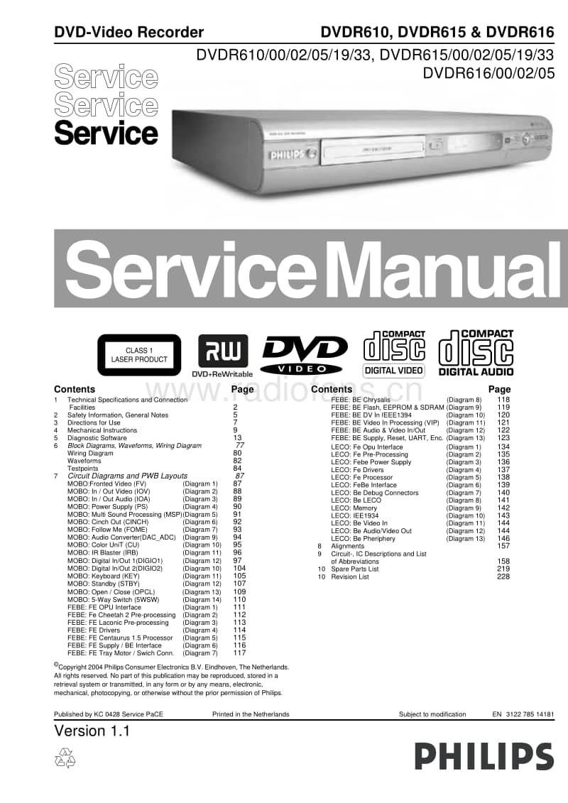 Philips-DVDR-610-615-616-Service-Manual(1)电路原理图.pdf_第1页