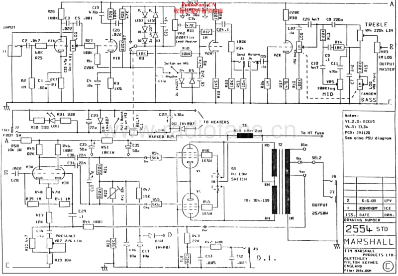 Marshall-2554-Amp-Schematic电路原理图.pdf_第1页