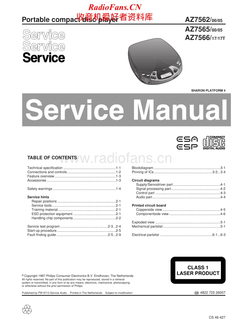 Philips-AZ-7565-Service-Manual电路原理图.pdf_第1页