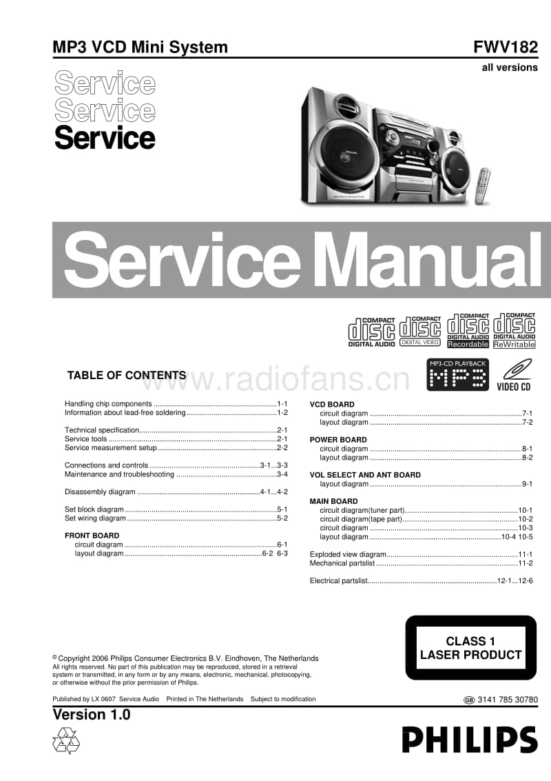 Philips-FWV-182-Service-Manual电路原理图.pdf_第1页