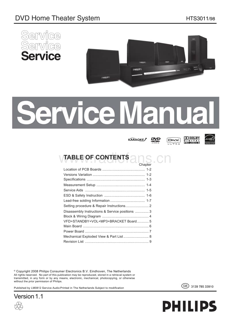 Philips-HTS-3011-Service-Manual电路原理图.pdf_第1页