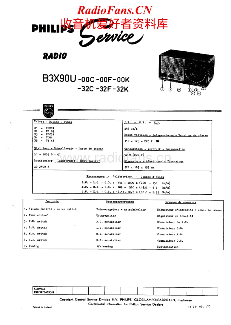 Philips-B-3-X-90-U-Service-Manual电路原理图.pdf_第1页