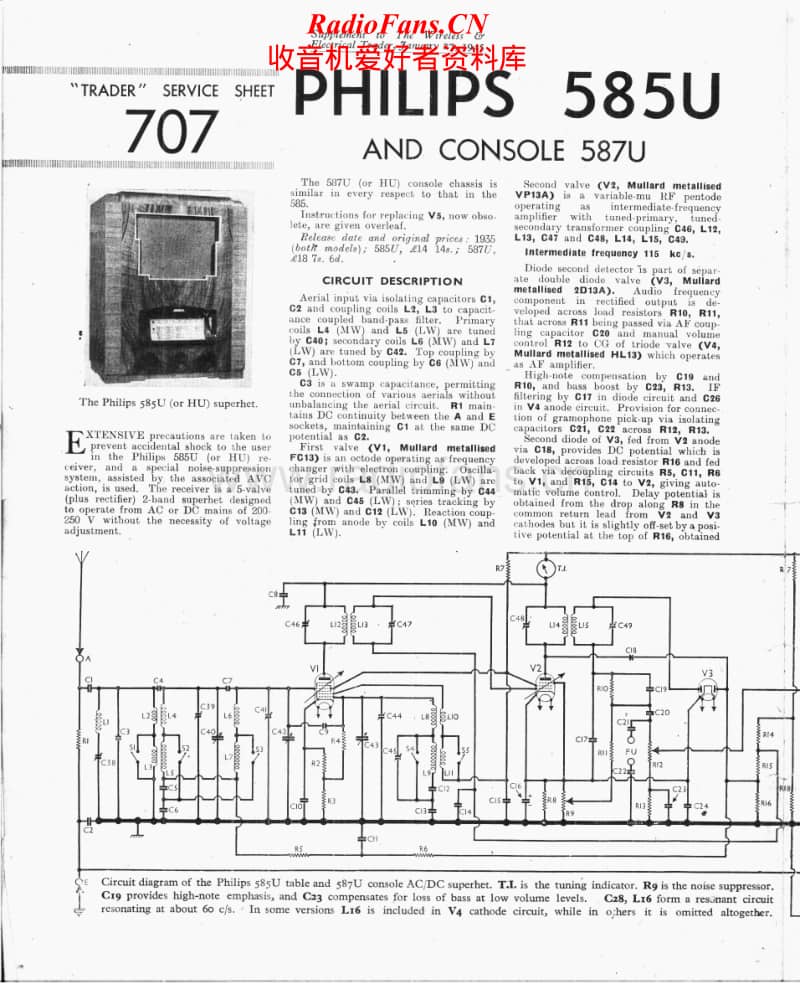 Philips-585-U-Service-Manual电路原理图.pdf_第1页