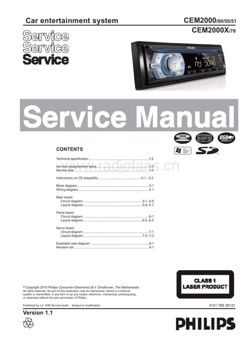 Philips-CEM-2000-B-Service-Manual电路原理图.pdf_第1页