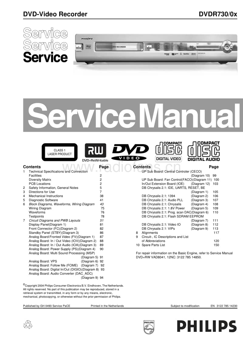 Philips-DVDR-730-Service-Manual电路原理图.pdf_第1页