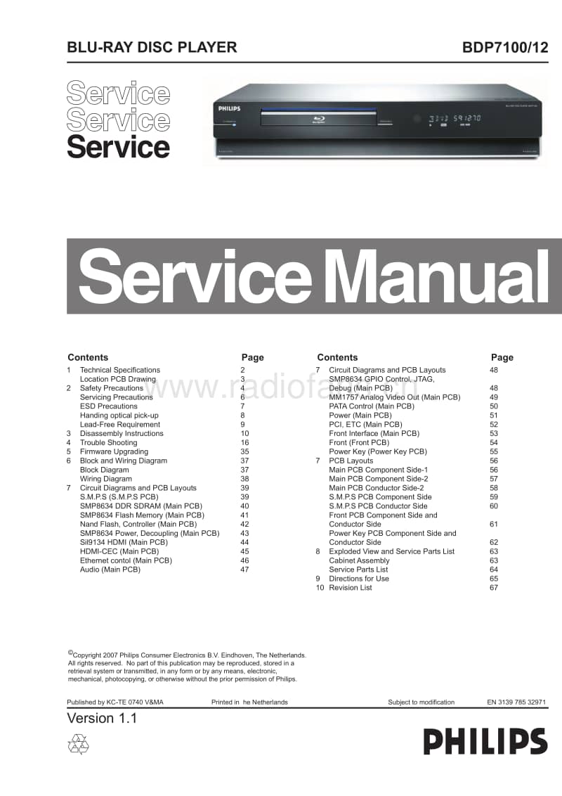 Philips-BDP-7100-Service-Manual电路原理图.pdf_第1页