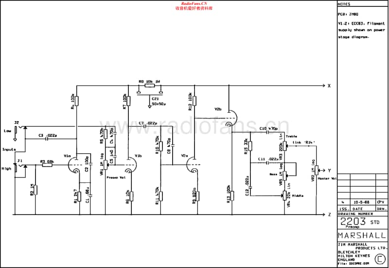 Marshall-2203-Pream-Schematic电路原理图.pdf_第1页