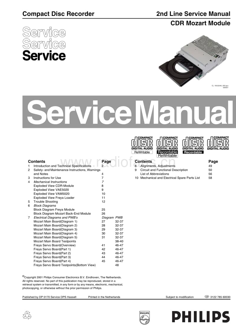 Philips-CDR-Mozart-Service-Manual电路原理图.pdf_第1页
