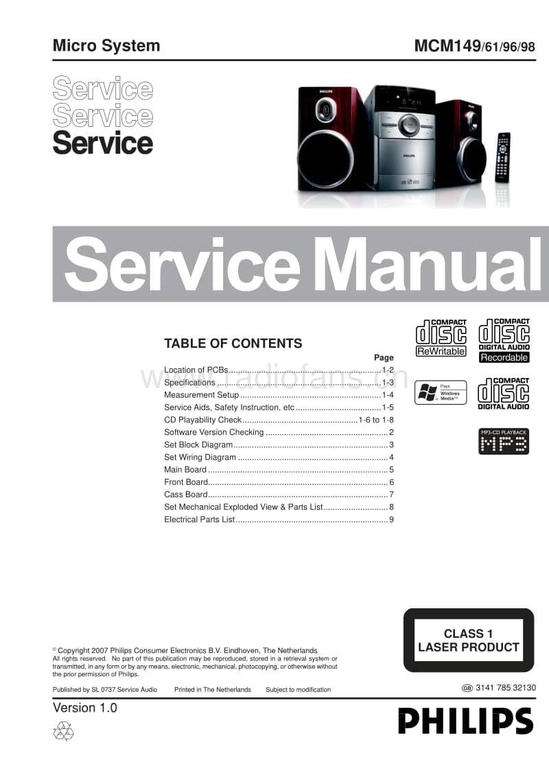 Philips-MCM-149-Service-Manual电路原理图.pdf_第1页