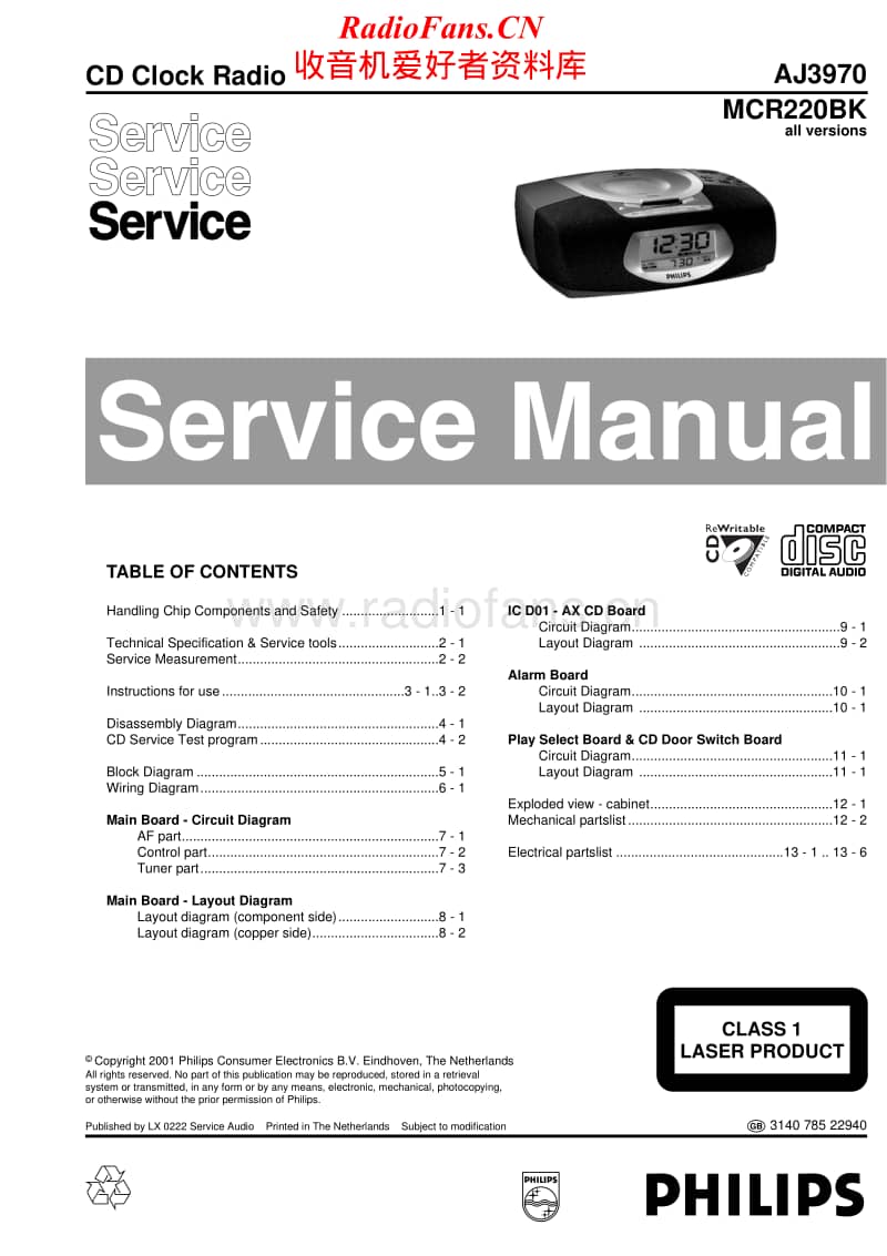 Philips-AJ-3970-Service-Manual电路原理图.pdf_第1页
