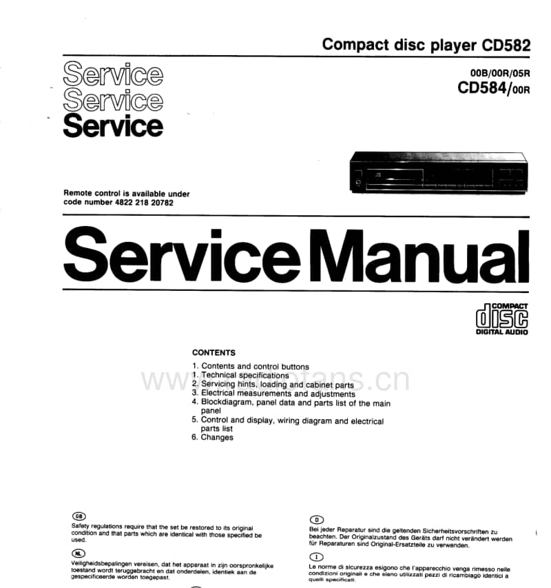 Philips-CD-584-Service-Manual电路原理图.pdf_第1页