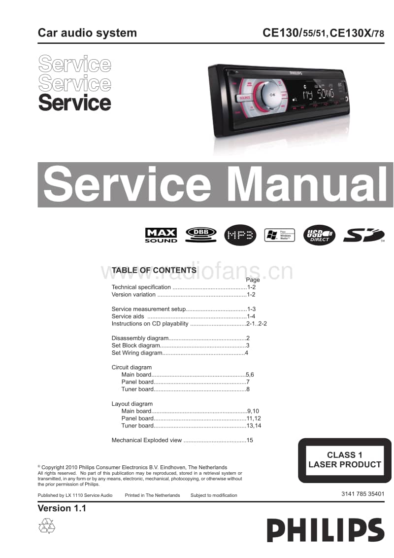 Philips-CE-130-130-X-Service-Manual(1)电路原理图.pdf_第1页