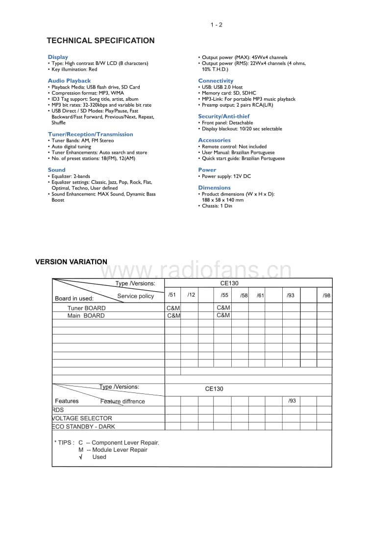 Philips-CE-130-130-X-Service-Manual(1)电路原理图.pdf_第2页