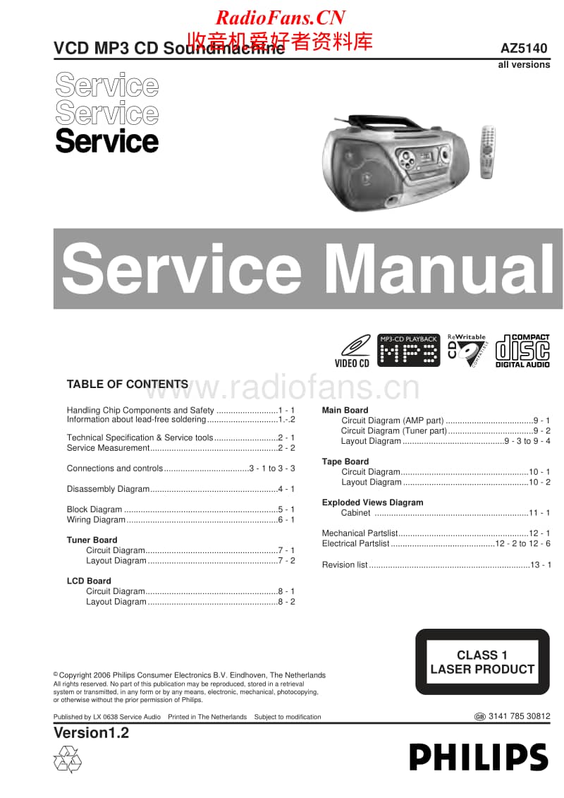 Philips-AZ-5140-Service-Manual电路原理图.pdf_第1页