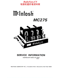McIntosh-MC-275-CE-Service-Information电路原理图.pdf