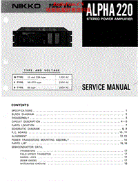 Nikko-Alpha-220-Service-Manual电路原理图.pdf