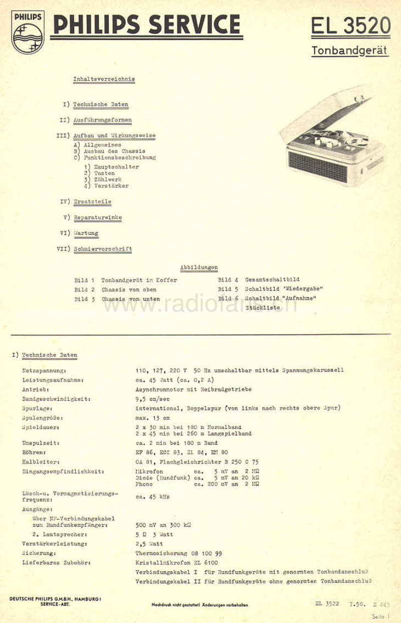 Philips-EL-3520-Service-Manual电路原理图.pdf_第1页