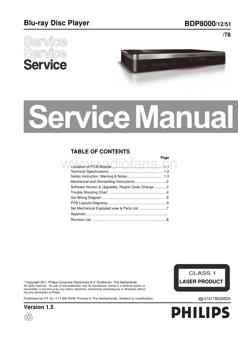 Philips-BDP-8000-Service-Manual电路原理图.pdf_第1页