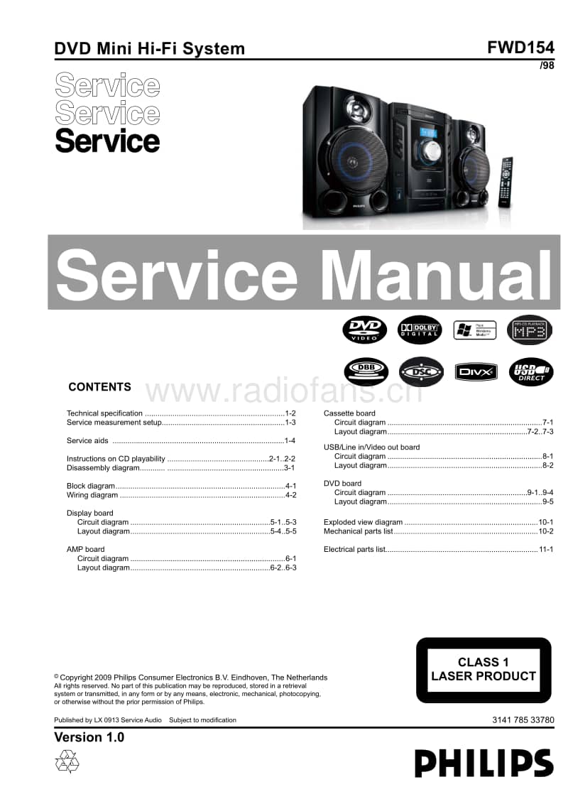 Philips-FWD-154-Service-Manual电路原理图.pdf_第1页