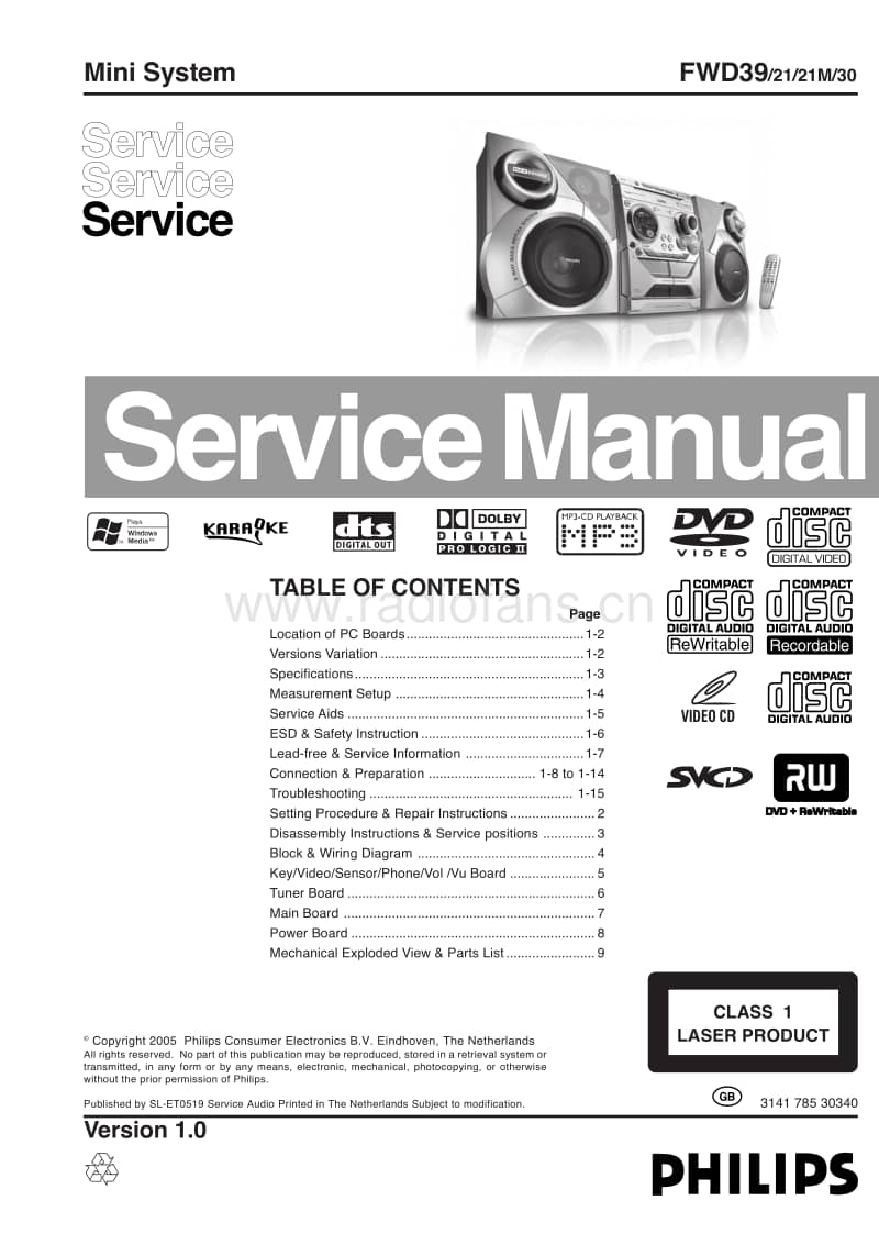 Philips-FWD-39-Service-Manual电路原理图.pdf_第1页