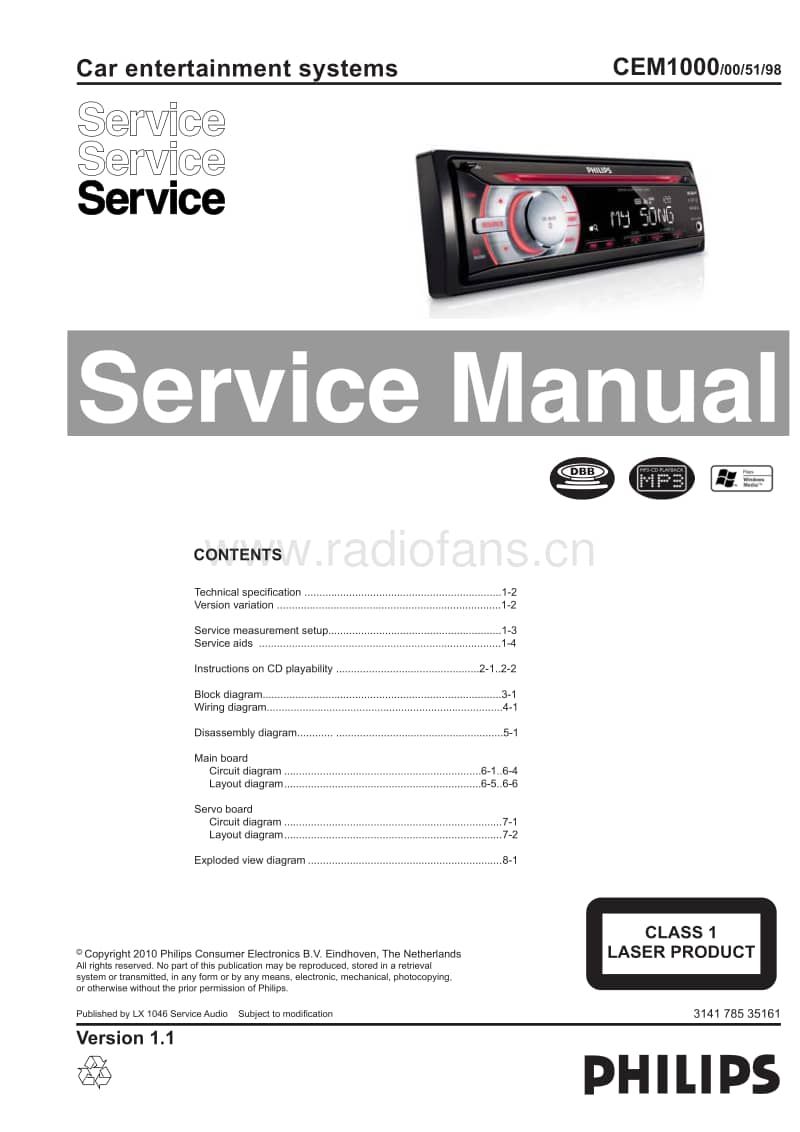 Philips-CEM-1000-Service-Manual电路原理图.pdf_第1页