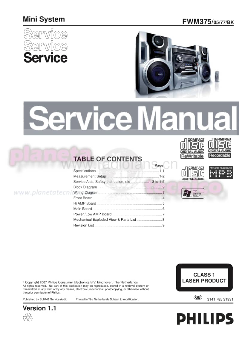 Philips-FWM-375-Service-Manual电路原理图.pdf_第1页