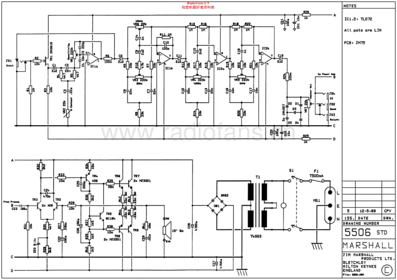 Marshall-5506-JCM800-Bass-30W-Schematic电路原理图.pdf_第1页