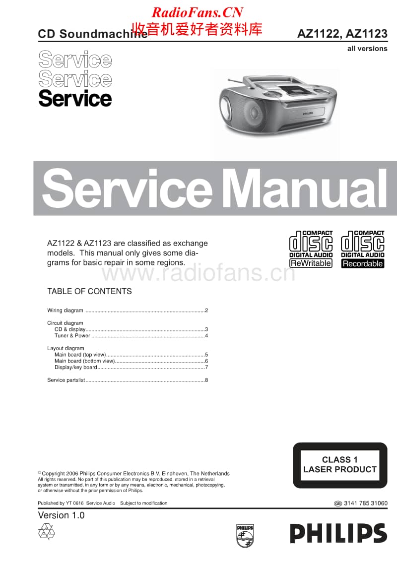 Philips-AZ-1122-Service-Manual电路原理图.pdf_第1页