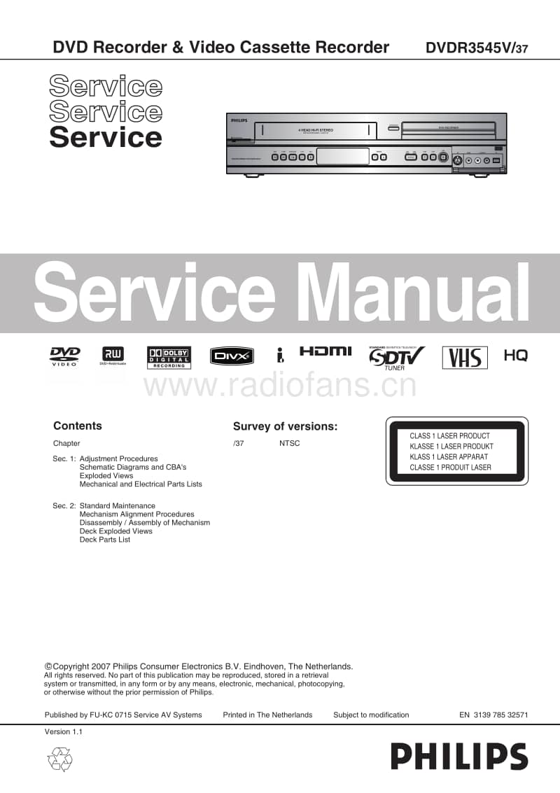 Philips-DVDR-3545-V-Service-Manual电路原理图.pdf_第1页