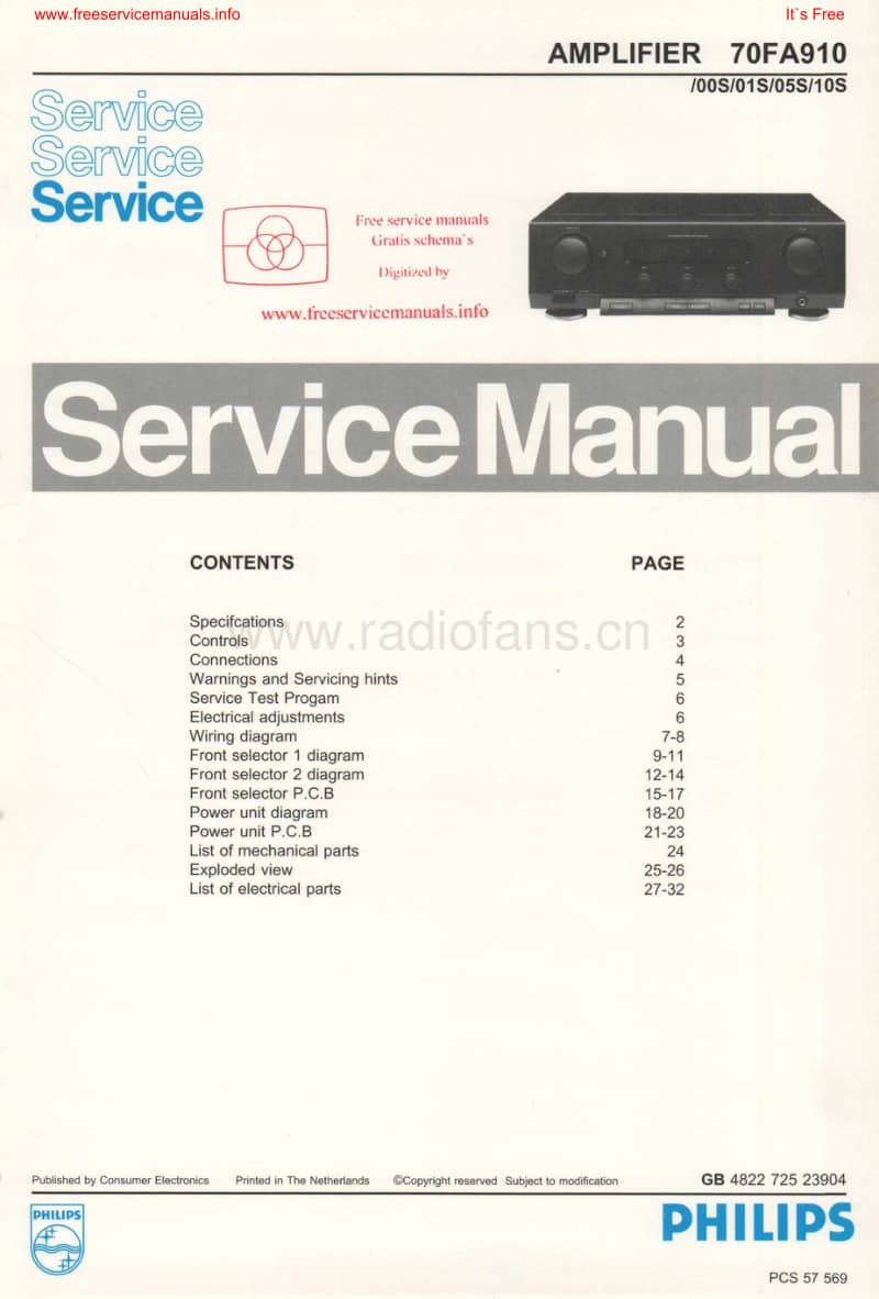 Philips-FA-910-Service-Manual电路原理图.pdf_第1页