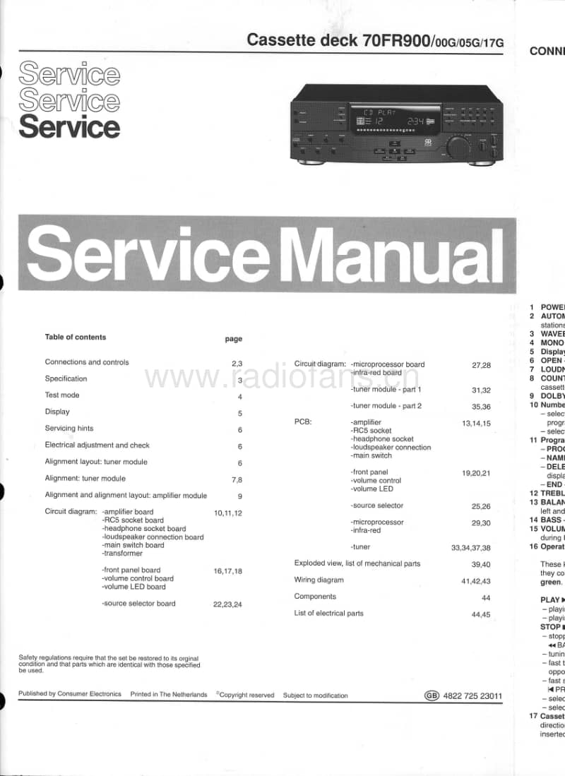 Philips-FR-900-Service-Manual电路原理图.pdf_第1页