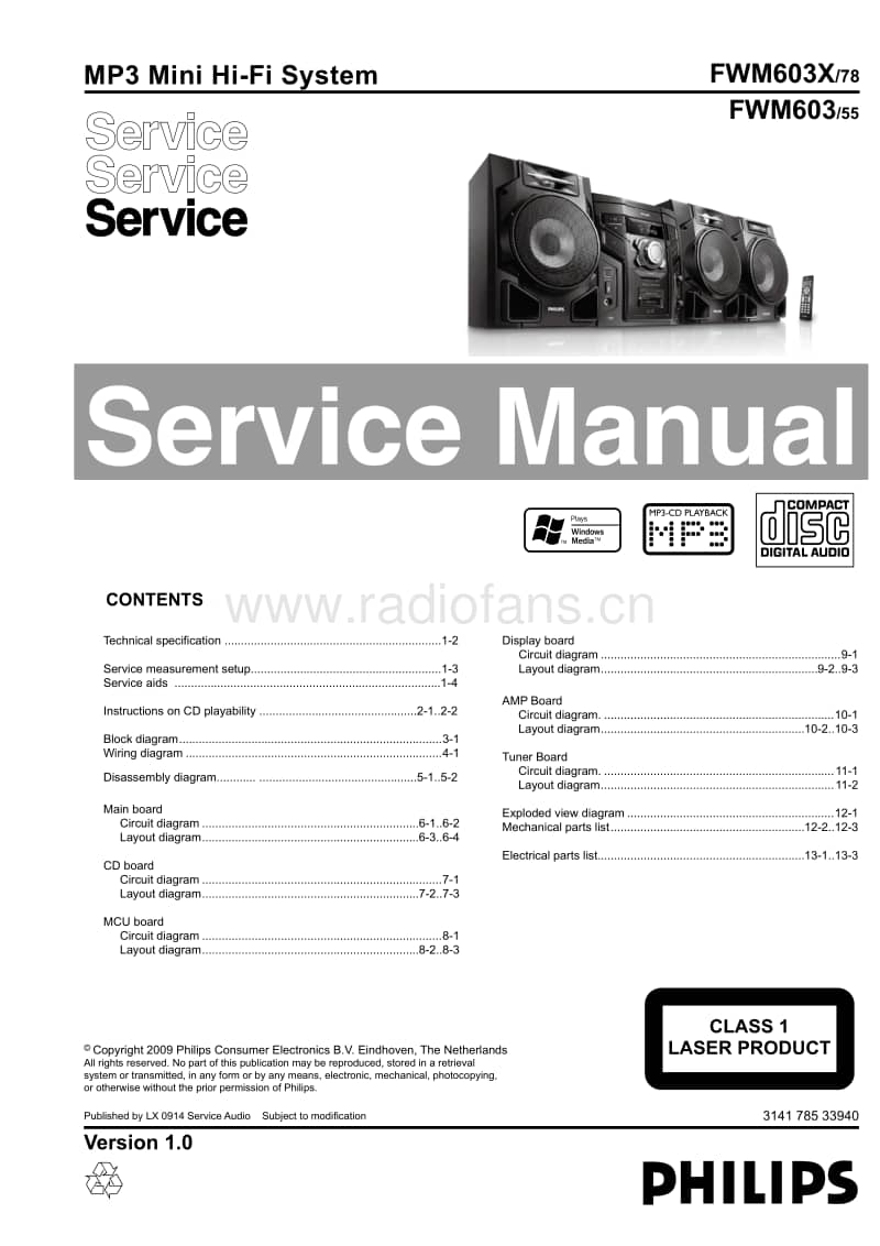 Philips-FWM-603-Service-Manual电路原理图.pdf_第1页