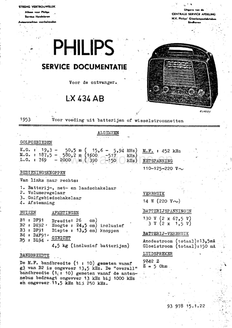 Philips-LX-434-AB-Service-Manual电路原理图.pdf_第1页