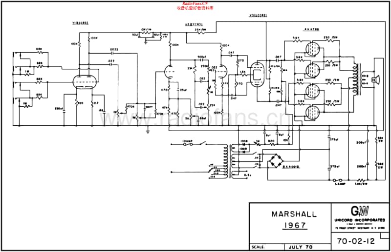 Marshall-1967-Schematic电路原理图.pdf_第1页
