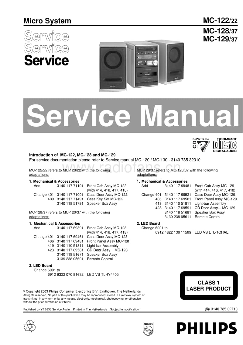 Philips-MC-129-Service-Manual电路原理图.pdf_第1页