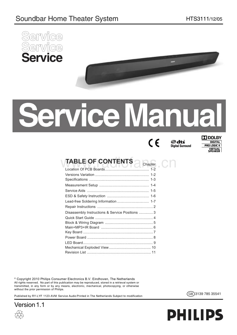 Philips-HTS-3111-Service-Manual电路原理图.pdf_第1页