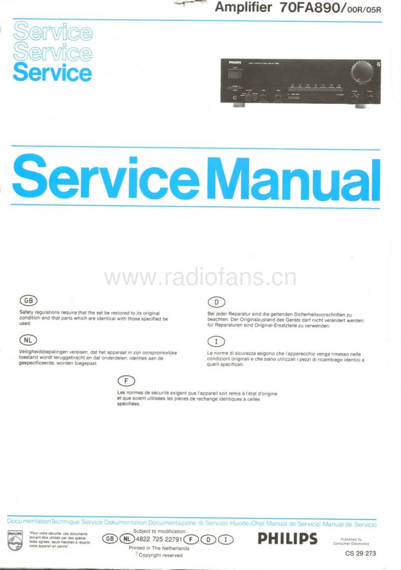 Philips-FA-980-Service-Manual电路原理图.pdf_第1页