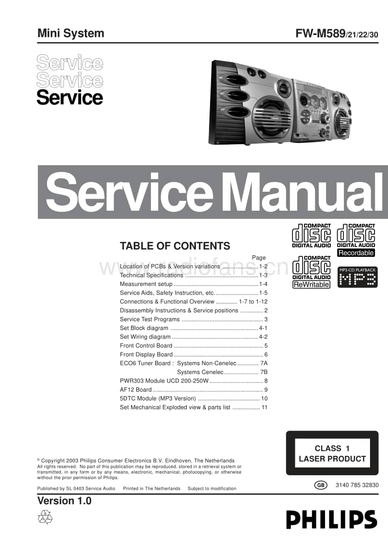 Philips-FWM-589-Service-Manual电路原理图.pdf_第1页