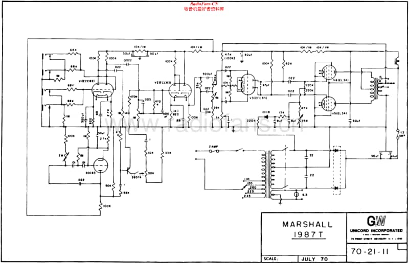 Marshall-1987T-50W-Schematic电路原理图.pdf_第1页
