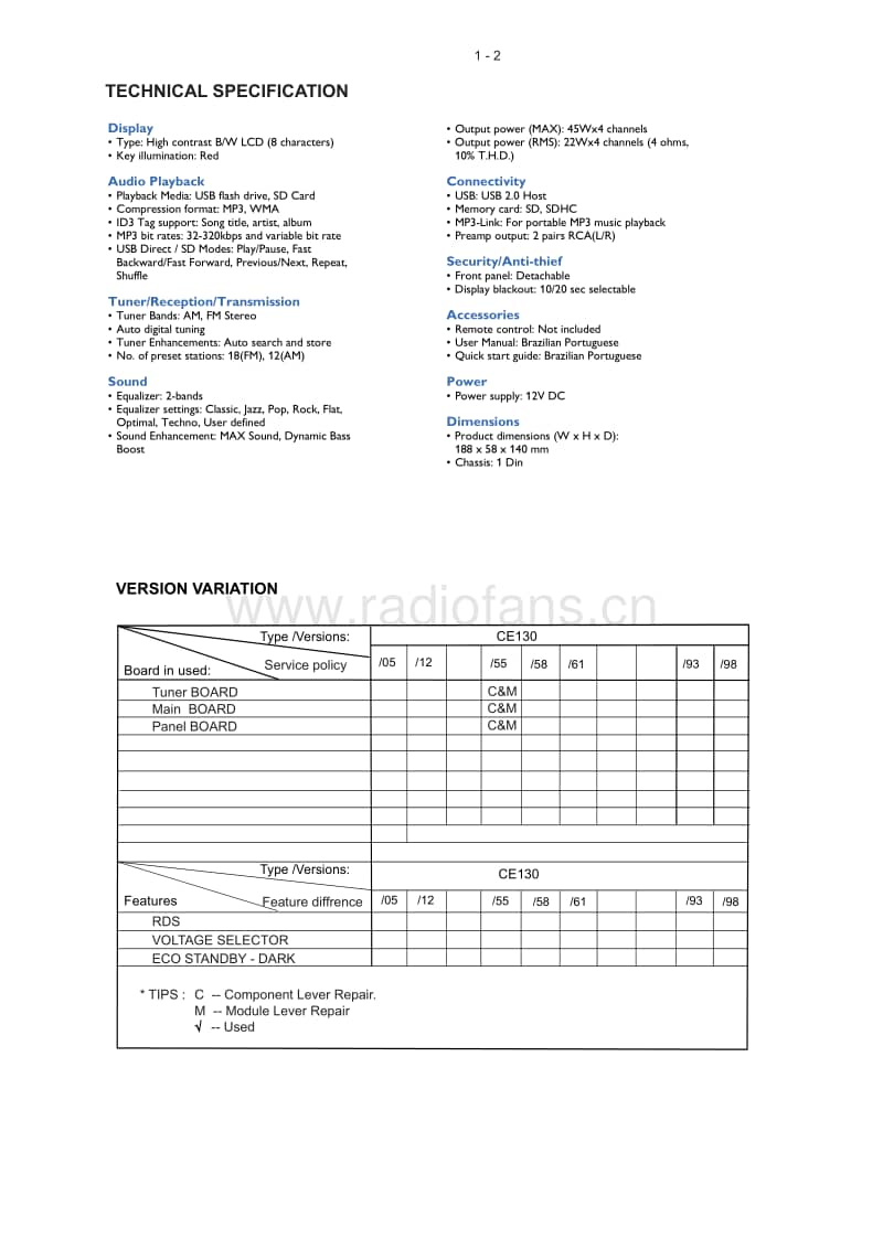 Philips-CE-131-Service-Manual电路原理图.pdf_第2页