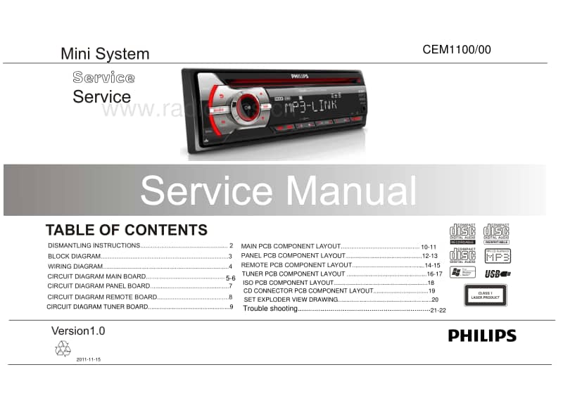 Philips-CEM-1100-Service-Manual电路原理图.pdf_第1页