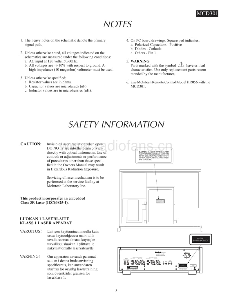 McIntosh-MCD-301-Service-Manual电路原理图.pdf_第3页