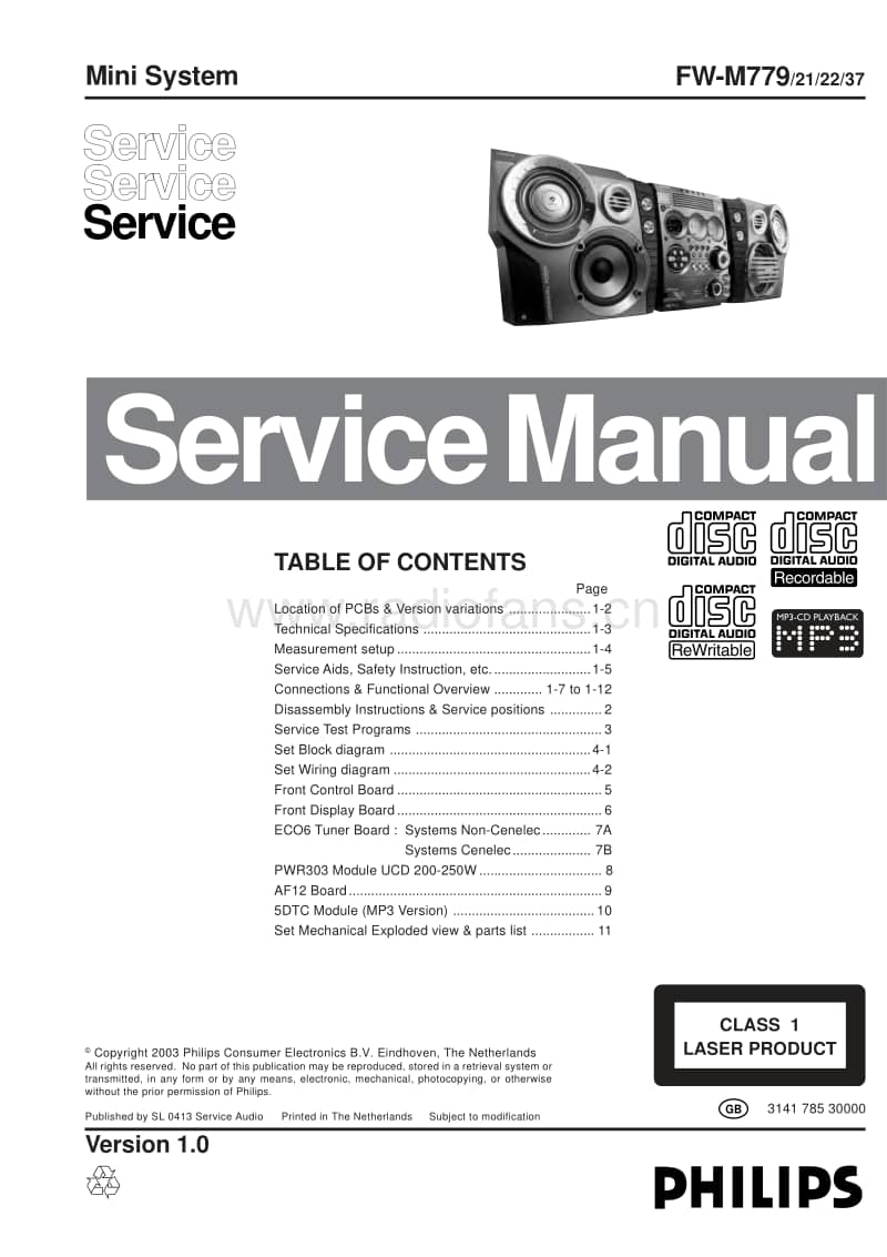 Philips-FWM-779-Service-Manual电路原理图.pdf_第1页