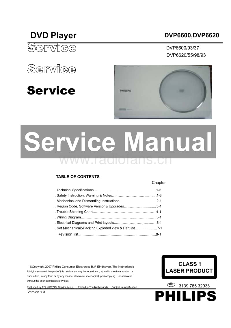 Philips-DVP-6600-Service-Manual电路原理图.pdf_第1页