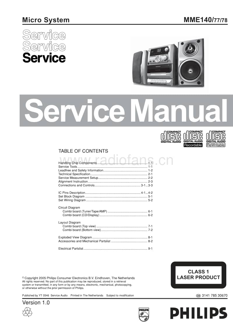 Philips-MME-140-Service-Manual电路原理图.pdf_第1页