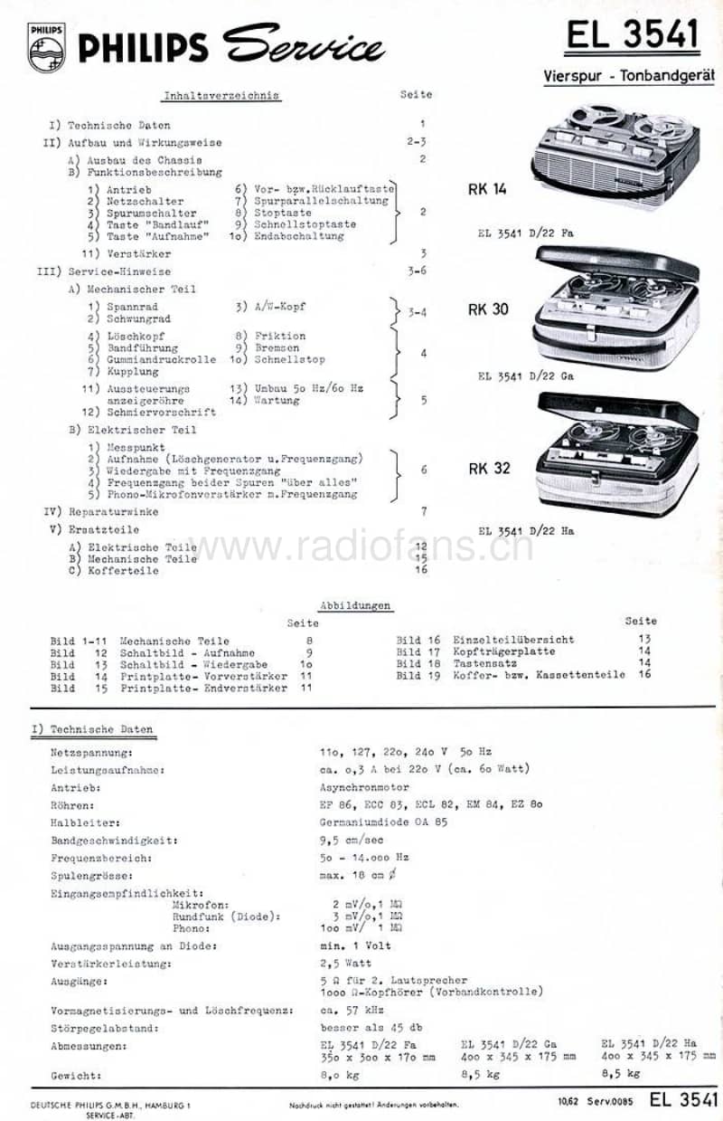 Philips-EL-3541-Service-Manual电路原理图.pdf_第1页