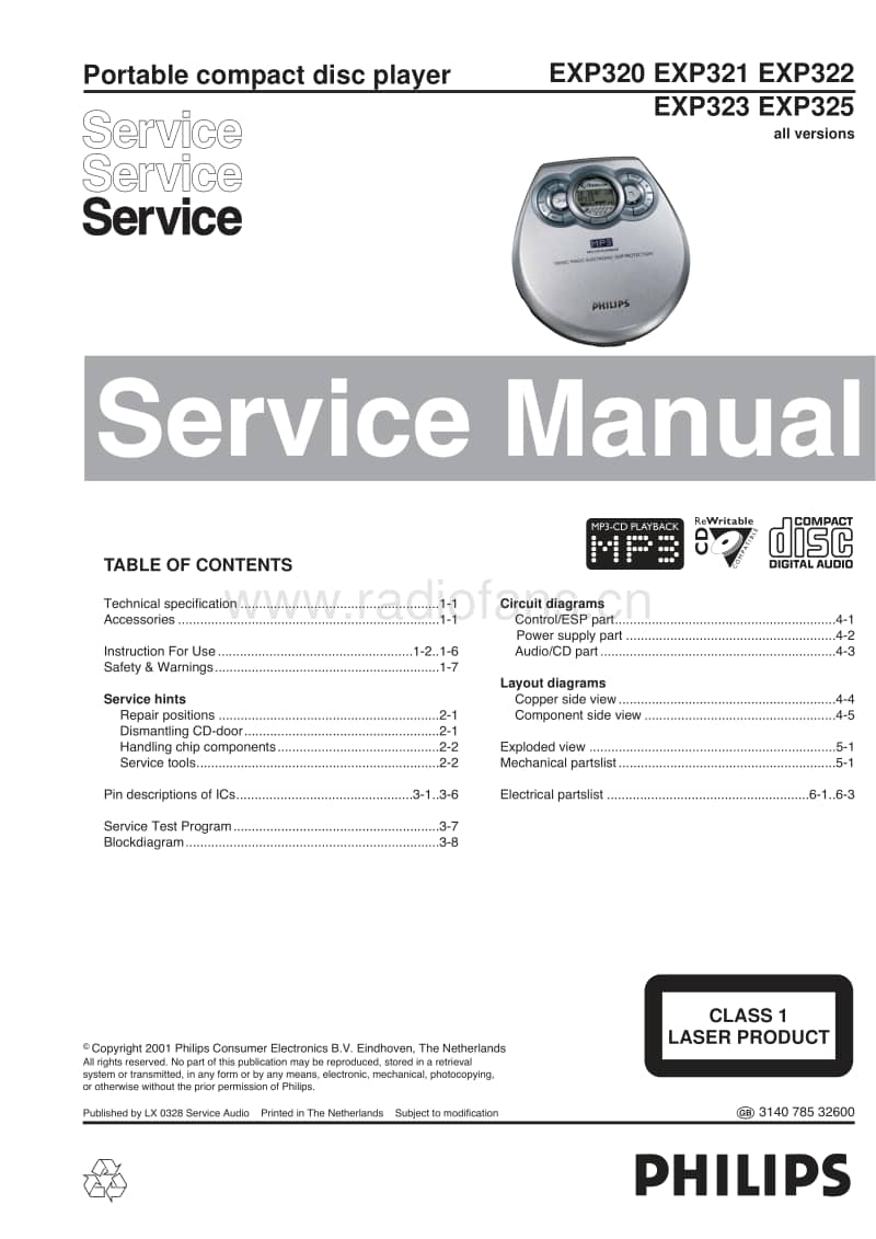 Philips-EXP-322-Service-Manual电路原理图.pdf_第1页