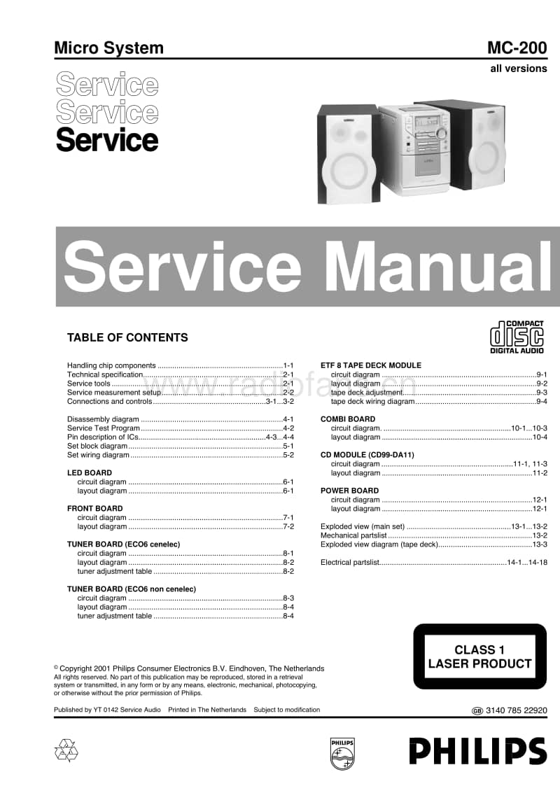 Philips-MC-200-Service-Manual电路原理图.pdf_第1页
